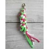 Super Hobby Horse Pavadėlis hobi arkliukui, dvigubas, tamsiai rožinis/šviesiai žalias/baltas