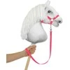 Super Hobby Horse Pavadėlis hobi arkliukui, neoninės rožinės spalvos