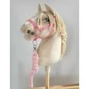 Super Hobby Horse Pavadėlis hobi arkliukui, dviguba virvė, rožinis