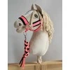 Super Hobby Horse Pavadėlis hobi arkliukui, neoninės rožinės ir juodos spalvos