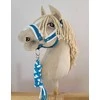 Super Hobby Horse Pavadėlis hobi arkliukui, baltas-turkio spalvos