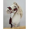 Super Hobby Horse Pavadėlis hobi arkliukui, juodas-burgundiškas
