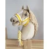 Super Hobby Horse Pavadėlis hobi arkliukui, baltai geltonas