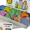 X Bida Mini magnetinių plytelių rinkinys 42 vnt., lavina erdvinį mąstymą ir smulkiąją motoriką, vaikams nuo 3 metų, skaidrus pastelinis