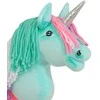 Super Hobby Horse Hobby Horse vienaragis lazdoje su spalvota karčiene ir sidabriniu ragu