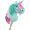 Super Hobby Horse Hobby Horse vienaragis lazdoje su spalvota karčiene ir sidabriniu ragu