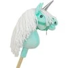 Super Hobby Horse Hobby Horse vienaragis ant lazdos mėtinės spalvos su balta karčiene