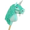 Super Hobby Horse Hobby Horse vienaragis ant lazdos mėtų spalvos su sidabriniu ragu