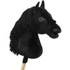 Super Hobby Horse Medinis žirgas su kotu – juodas, Premium