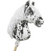 Super Hobby Horse Medinis žaislinis arkliukas leopardinis su balta karčia