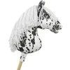 Super Hobby Horse Medinis žaislinis arkliukas leopardinis su balta karčia