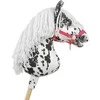 Super Hobby Horse Medinis žaislinis arkliukas leopardinis su balta karčia