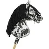 Super Hobby Horse Medinis žirgas su kotu – leopardinis, juoda karčia