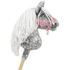 Hobby Horse lazdelinis arkliukas su balta karčiene Super Hobby Horse Premium