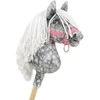 Hobby Horse lazdelinis arkliukas su balta karčiene Super Hobby Horse Premium