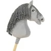 Super Hobby Horse Medinis žaislinis arkliukas – pilkas su pilka karčiais