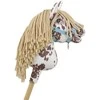 Super Hobby Horse Hobby Horse lazdelinis arkliukas su ruda leopardine spalva ir smėlio karčiais