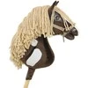 Super Hobby Horse Medinis žirgas su lazda tamsiai rudas – Premium Western