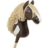 Super Hobby Horse Medinis žirgas su lazda tamsiai rudas – Premium Western