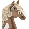 Super Hobby Horse Medinis žirgas su lazda – rudas, vakarietiško stiliaus