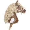Super Hobby Horse Medinis žirgas su lazda – rudas, vakarietiško stiliaus