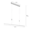 Pakabinamas šviestuvas Arnik LED pakabinamas valgomojo šviestuvas, reguliuojamas, 140 cm