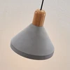 Betoninis pakabinamas šviestuvas Caisy su medžiu, apvalus