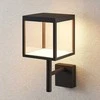 Cube LED lauko sieninis šviestuvas su stiklo gaubtu, grafitas