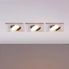 LED įleidžiamas prožektorius Andrej, kvadratinis, nikelis, 3 vnt