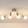 LED lubinis šviestuvas Elaina, 4 lempučių, matinis nikelis