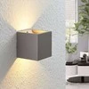 LED sieninis šviestuvas Cataleya Concrete Up&amp;Down 11,5x11,5 cm