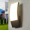 Lenktas Siara LED lauko sieninis šviestuvas, tamsiai pilka