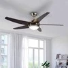 Lindby Anneka LED lubų ventiliatorius, wenge spalvos