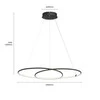 Lindby Lucy LED pakabinamas šviestuvas, 90cm, matinė juoda