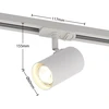Lindby Ties LED bėgių lemputė, 1 fazė, balta