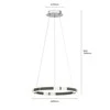 Lyani LED pakabinamas šviestuvas chromo, reguliuojamas, 50 cm