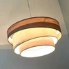 Lampenwelt Melia pakabinamas šviestuvas rudos ir pilkos spalvos