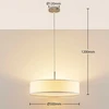Sebatin pakabinamas šviestuvas su E27 LED, 50 cm, baltas