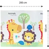 Bauerkraft Dvipusis sulankstomas edukacinis putplasčio kilimėlis vaikams „Safari“, 180 × 200 cm