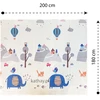 Bauerkraft Dvipusis sulankstomas lavinamasis putplasčio kilimėlis vaikams 180 × 200 cm, drambliukas