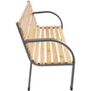 Bauerkraft medinis ir metalinis sodo suoliukas su atlošu, 120 cm