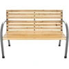 Bauerkraft medinis ir metalinis sodo suoliukas su atlošu, 120 cm