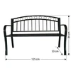 Bauerkraft metalinis sodo suoliukas, 125 cm, juodas