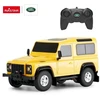 Geltonas nuotoliniu būdu valdomas automobilis „Land Rover Defender“ Rastar 78500, 1:24