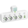 Gotel maitinimo adapteris su 3 lizdais, 2 USB ir USB-C