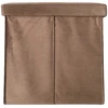 Ikonka Aksominė pufas su dėtuve 77x38x37 cm, rudas, sulankstomas