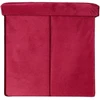 Ikonka Bordo spalvos veliūrinė sulankstoma pufa su daiktadėže 77x38x37 cm