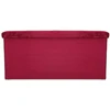 Ikonka Bordo spalvos veliūrinė sulankstoma pufa su daiktadėže 77x38x37 cm