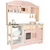 Ikonka Medinė vaikų virtuvėlė MDF MODERN CLASSIC su priedais, 82 cm, rožinė