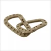 Mfh Max Fuchs Max Fuchs Plastikinis D-formos rudas karabinas 7 mm x 8.5 cm